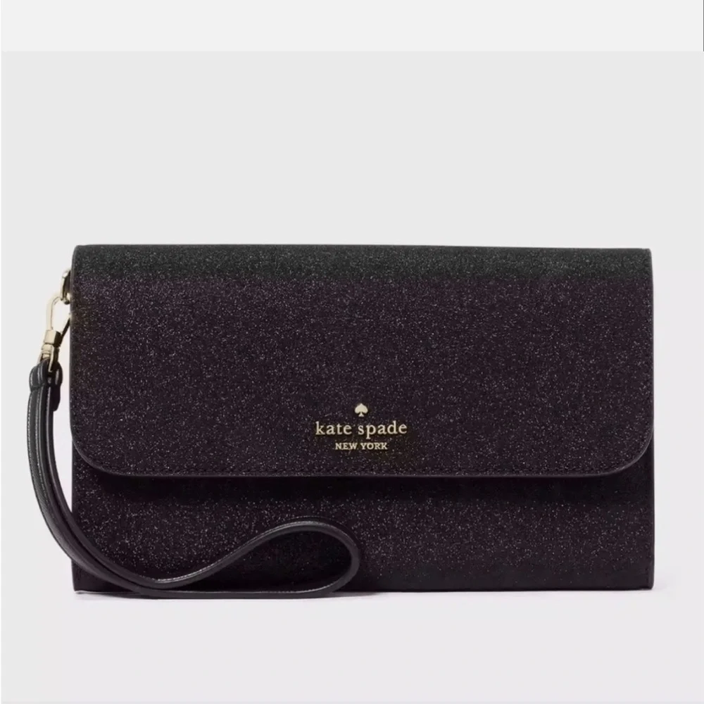 Kate Spade Medium Flap Phone Wristlet Glimmer Boxed. New !